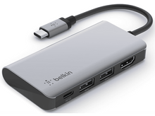 Charger l&#39;image dans la galerie, BELKIN Hub USB-C Multiport 4-in-1 Argenté (AVC006BTSGY)
