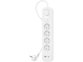 BELKIN Multiprise parafoudre 4 prises + ports USB-C / USB-A Blanc (SRB001CA2M)