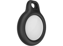 Charger l&#39;image dans la galerie, Traceur Belkin AirTag noir. Le traceur est noir avec un centre circulaire blanc.

