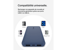Charger l&#39;image dans la galerie, BELKIN Powerbank 10000 mAh Bleu (BPB011BTBL) Powerbank Bleu
