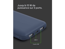 Charger l&#39;image dans la galerie, BELKIN Powerbank 10000 mAh Bleu (BPB011BTBL) Powerbank Bleu
