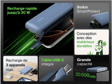 BELKIN Powerbank 10k PD20W USB-C Bleu
