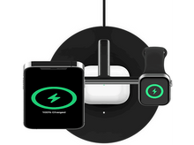 Charger l&#39;image dans la galerie, BELKIN Station de charge sans fil 3-en-1 avec MagSafe 15 W Noir (WIZ017VFBK)
