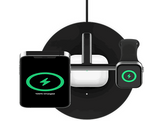 BELKIN Station de charge sans fil 3-en-1 avec MagSafe 15 W Noir (WIZ017VFBK)