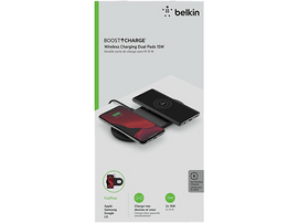 BELKIN Station de charge sans fil Boost Charge Dual pads Noir (WIZ008VFBK)