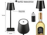 BEPER Lampe de table rechargeable 2-en-1 USB-C Noir (P201UTP118)
