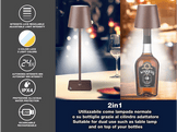 BEPER Lampe de table rechargeable USB-C 2-en-1 Bronze (P201UTP120)