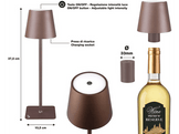 BEPER Lampe de table rechargeable USB-C 2-en-1 Bronze (P201UTP120)