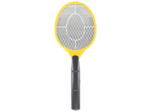 Charger l&#39;image dans la galerie, Raquette anti-mouches électrique jaune avec manche noir. Le filet est gris.

