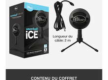 Charger l&#39;image dans la galerie, BLUE MIC Microphone pour Streaming USB Snowball Ice Noir (988-000172) Microphone
