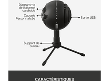 Charger l&#39;image dans la galerie, BLUE MIC Microphone pour Streaming USB Snowball Ice Noir (988-000172)
