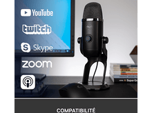 Charger l&#39;image dans la galerie, BLUE MIC Microphone pour Streaming USB Yeti X Noir (988-000244)
