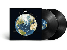 Charger l&#39;image dans la galerie, Pochette de l&#39;album Blur avec globe et deux vinyles noirs.
