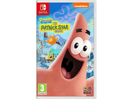 Boîtier de jeu Nintendo Switch avec Patrick Étoile de Bob l'éponge. Fond blanc.