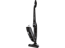 Charger l&#39;image dans la galerie, Un aspirateur noir. Il possède un aspirateur à main amovible. Fond blanc.
