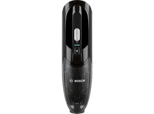 Charger l&#39;image dans la galerie, Aspirateur noir avec compartiment à poussière transparent. Le logo Bosch est visible.
