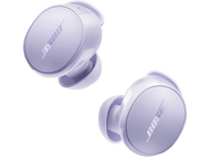 Deux écouteurs Bose violets. L'étui n'est pas visible. Logo Bose visible sur chaque écouteur.
