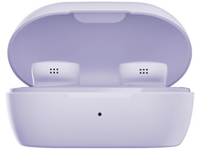 Charger l&#39;image dans la galerie, Étui d&#39;écouteurs lavande ouvert, avec deux écouteurs à l&#39;intérieur.
