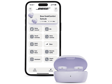 Charger l&#39;image dans la galerie, Écran de smartphone affichant l&#39;interface de l&#39;application Bose avec des écouteurs et un étui de chargement à proximité.
