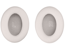 Charger l&#39;image dans la galerie, Deux coussinets d&#39;oreille blancs pour casque, marqués &#39;L&#39; et &#39;R&#39; en mesh gris.
