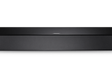 Charger l&#39;image dans la galerie, Une barre de son noire avec une façade en mesh, sur fond blanc.
