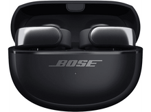 Charger l&#39;image dans la galerie, Étui de chargement Bose noir avec deux écouteurs argentés à l&#39;intérieur, logo Bose visible.
