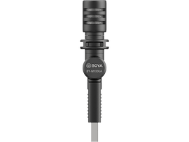 Microphone noir avec le logo 