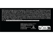 Charger l&#39;image dans la galerie, Fond noir avec texte blanc. Diverses informations légales et de recyclage sont affichées.
