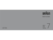 Charger l&#39;image dans la galerie, Fond gris avec le logo Braun et le texte &#39;Built to last.&#39; et &#39;All-in One Series 7&#39;.
