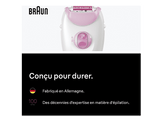 BRAUN Épilateur SE3-031 Blanc