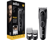 Charger l&#39;image dans la galerie, Boîte avec une tondeuse à cheveux Braun, accessoires et image.
