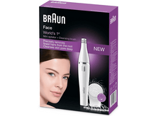 Charger l'image dans la galerie, Boîte d'épilateur facial Braun avec visage de femme. Le produit est au centre.
