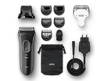 Charger l&#39;image dans la galerie, BRAUN Rasoir Series 3 Shave &amp; Style (3000BT) Rasoir électrique Noir
