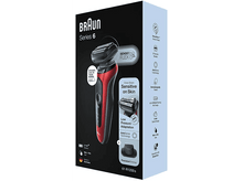 Charger l&#39;image dans la galerie, Boîte du rasoir électrique Braun Series 6. Image du produit, caractéristiques et marque visibles.
