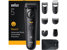 Charger l&#39;image dans la galerie, Tondeuse à barbe Braun Series 5 et accessoires, avec une boîte et des accessoires.

