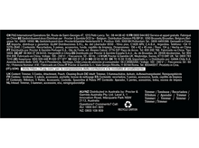 Charger l&#39;image dans la galerie, Texte avec informations sur le produit et symboles de recyclage. Fond noir avec texte blanc.
