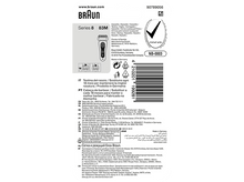 Charger l&#39;image dans la galerie, Emballage du rasoir Braun Series 8. Rasoir noir et argent, fond blanc, informations sur le produit.
