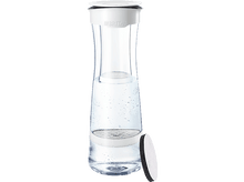 Charger l&#39;image dans la galerie, Carafe filtrante Brita, en grande partie transparente, avec un couvercle blanc. Le fond est blanc.
