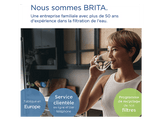 BRITA Carafe filtrante en verre 2,5 L - Bleu clair - Inclut 1 filtre à eau Maxtra Pro