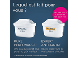 BRITA Carafe filtrante en verre 2,5 L - Bleu clair - Inclut 1 filtre à eau Maxtra Pro