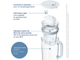 BRITA Carafe filtrante en verre 2,5 L - Bleu clair - Inclut 1 filtre à eau Maxtra Pro