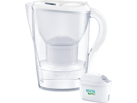 BRITA Carafe filtrante Marella Cool White + 2 filtre à eau Maxtra Pro All-in1 (1051133)