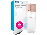 BRITA Gourde Vital 0,6 L - Pêche - Avec 2 filtres à eau MicroDisc
