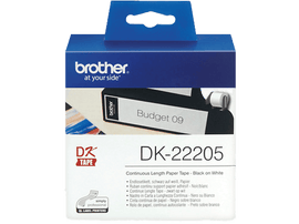 BROTHER DK22205 Rouleau d'étiquettes continu papier blanc 62 mm