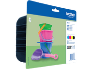 BROTHER LC221 Ink Multi Noir/Cyan/Magenta/Jaune BLIS (LC221VALBP)