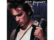 Pochette d'album, Jeff Buckley, avec un portrait du chanteur tenant un microphone.
