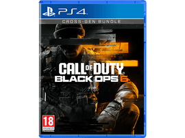 Pochette du jeu Call of Duty: Black Ops 6 pour PS4. Un soldat en gilet tactique noir et bonnet noir.