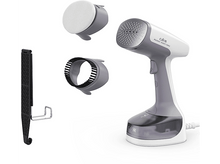 Charger l&#39;image dans la galerie, Fer à vapeur Calor avec accessoires ; brosse, tampon et cintre.
