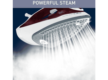 Charger l&#39;image dans la galerie, Gros plan sur un fer à repasser émettant de la vapeur, avec les mots &#39;Powerful Steam&#39; au-dessus.
