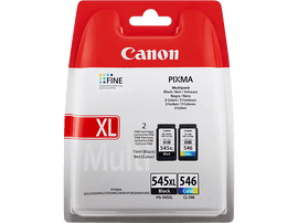 CANON 545XL Noir / 546 Cyan - Magenta - Jaune (8286B008) Encre Noir / Cyan / Magenta / Jaune